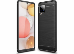 Pružný kryt Hurtel Carbon Case pro Samsung Galaxy A42 5G černý