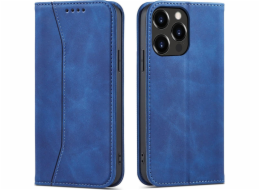 Hurtel Magnet Fancy Case Case pro iPhone 13 Pro Max Cover Card Wallet Card Stand Blue