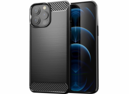 Pružný kryt Hurtel Carbon Case pro iPhone 13 Pro Max černý