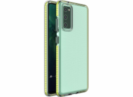 Hurtel Spring Case Cover Gelové pouzdro s barevným rámečkem pro Samsung Galaxy S21 Ultra 5G žluté