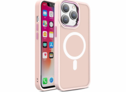 Hurtel Armored magnetické pouzdro iPhone 14 Pro Max MagSafe Color Matte Case - růžové