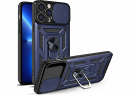 Pancéřový kryt Hurtel Hybrid Armor Camshield pro iPhone 13 Pro Max s krytem fotoaparátu modrý