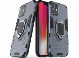 Kryt hybridního pouzdra Hurtel Ring Armor armored + magnetický držák iPhone 12 mini modrý univerzální