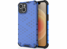 Pouzdro Hurtel Honeycomb iPhone 14 Plus, obrněný hybridní kryt, modrý