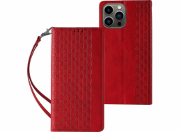 Hurtel Magnet Strap Case Case pro Samsung Galaxy S23 Ultra Flip Cover Wallet Mini Lanyard Stand Red