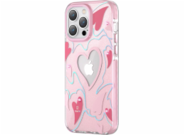 Pouzdro Kingxbar Kingxbar Heart Star Series Pouzdro iPhone 14 Pro Max s růžovými srdíčkovými hvězdami