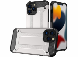 Kryt hybridního obrněného pouzdra Hurtel Hybrid Armor pro iPhone 13 Pro Max stříbrný