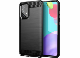 Pružný kryt Hurtel Carbon Case pro Samsung Galaxy A72 4G černý