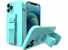 Hurtel Rope case gelové pouzdro s řetízkem na kabelku šňůrka na kabelku iPhone 11 Pro světle modrá