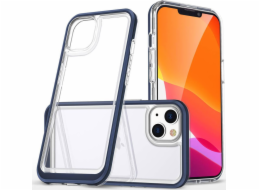 Hurtel Clear pouzdro 3v1 pro iPhone 13 mini gelový kryt s rámečkem modrý