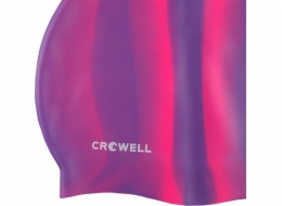 Crowell Silikonová koupací čepice Crowell Multi Flame fialovo-růžová col.05