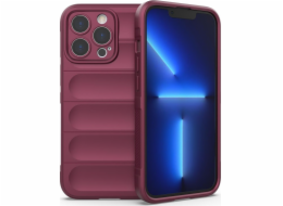 Pouzdro Hurtel Magic Shield Case pro iPhone 13 Pro Max, pružný pancéřový kryt, bordó