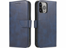 Elegantní kryt pouzdra Hurtel Magnet Case s funkcí chlopně a stojánku pro iPhone 14 Plus modrý