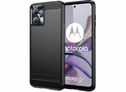 Hurtel Carbon Case Case pro Motorola Moto G53 / G13 flexibilní silikonový karbonový kryt černý