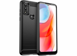 Pružný kryt Hurtel Carbon Case pro Motorola Moto G Play 2022 černý