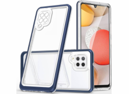 Hurtel Clear 3v1 Case pro Samsung Galaxy A42 5G gelový kryt s rámečkem modrý