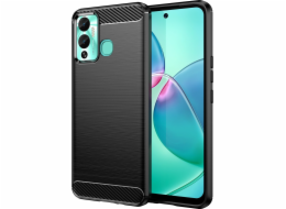 Pouzdro Hurtel Carbon Case pro Infinix Hot 12 Play NFC / Hot 12 Play flexibilní silikonový karbonový kryt černý