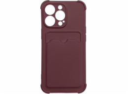 Hurtel Card Armor Case Case Cover pro iPhone 13 Pro Max Card Wallet Silicone Armor Air Bag Case Raspberry