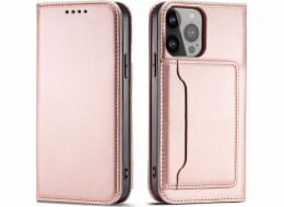 Hurtel Magnet Card Case Case pro Samsung Galaxy A23 5G Cover with Flip Wallet Stand Pink