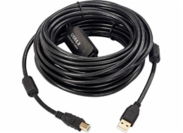 USB MicroConnect USB-A - USB-B kabel 10 m černý (USBAB10B-ACTIVE)