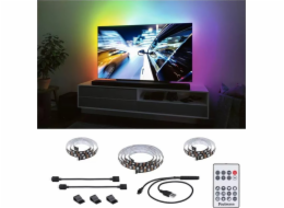 Sada LED TV pásku 55 palců USB + dálkový ovladač Dynamic Rainbow RGB 3,5W 5V černý