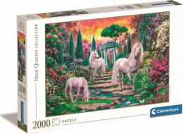 Puzzle Clementoni 2000 ks. HQ klasické zahradní jednorožce