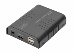 DIGITUS DS-55530 HDMI KVM IP Extender přijímač, Full HD, 60 Hz, 120m, černá