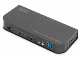 DIGITUS DS-12874 KVM Switch, 2x1 HDMI, HDMI Out, USB, 4Kx2K@60Hz, černá