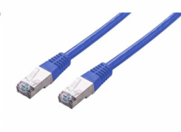 C-TECH kabel patchcord Cat5e, FTP, modrý, 2m