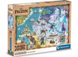 Clementoni CLE puzzle 1000 Kompaktní DisneyMaps Frozen 39784