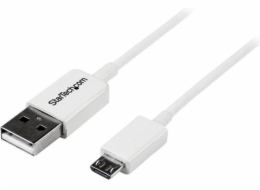 StarTech USB-A - microUSB USB kabel 1 m Bílý (USBPAUB1MW)