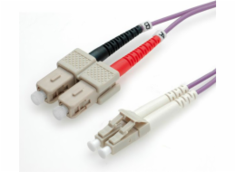 Propojovací kabel Roline Fiber optic, 50/125um, LC-SC, OM4, 3m, fialový (21.15.8763)