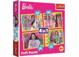 Trefl Puzzle 4v1 Zábavný svět Barbie TREFL