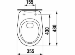 WC JIKA ZETA H8223960000003, 355×480 mm