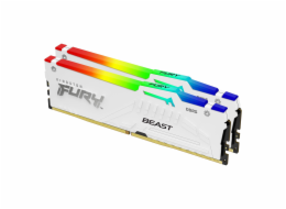 Kingston FURY Beast/DDR5/32GB/6800MHz/CL34/2x16GB/RGB/White