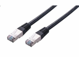 C-TECH kabel patchcord Cat5e, FTP, černý, 0,5m