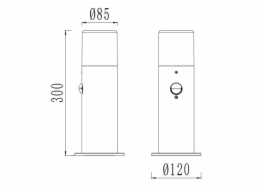 Lampa Domoletti ORTE 14216-H-PIR, 40W, E27, IP44, černá