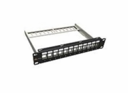 Solarix 10" modulární neosazený patch panel Solarix 12 portů 1U SX12M-0-STP-BK-UNI-N-10