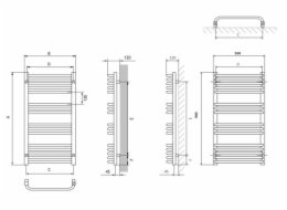 Elektrický sušák ručníků Terma Anno bílý 50x90