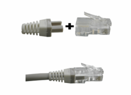 DATACOM Manžetka pro plug RJ45 šedá/bílá (100ks)