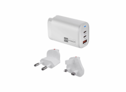 ER PW 65W GaN síťový adaptér 2xUSB-C PD/USB-A bílý