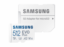 Samsung micro SDXC karta 512 GB EVO Plus + SD adaptér