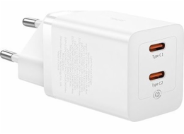 Baseus nabíječka Baseus GaN5 40W nástěnná nabíječka, 2x USB C (bílá)