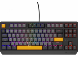 Genesis herní klávesnice THOR 230/TKL/RGB/Outemu Red/Drátová USB/US layout/Anchor Negative Šedá