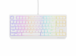 Genesis herní klávesnice THOR 230/TKL/RGB/Outemu Red/Drátová USB/US layout/Bílá