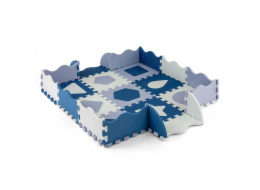 Pěnové puzzle podložka ohrádka Milly Mally Jolly 3x3 Shapes Blue