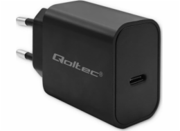 Nabíječka Qoltec Super Quick PD nabíječka | USB-C | 20W | 5-12V | 1,67-3A | Černá