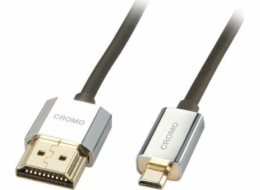 Lindy HDMI Micro - HDMI kabel 2m stříbrný (41682)