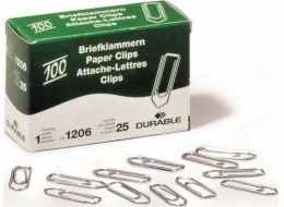 Odolné DURABLE Briefklammern 26mm verzenkt 100 Stück