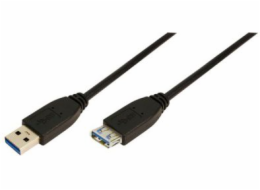 LogiLink USB-A - USB-A kabel USB 3 m černý (CU0043)